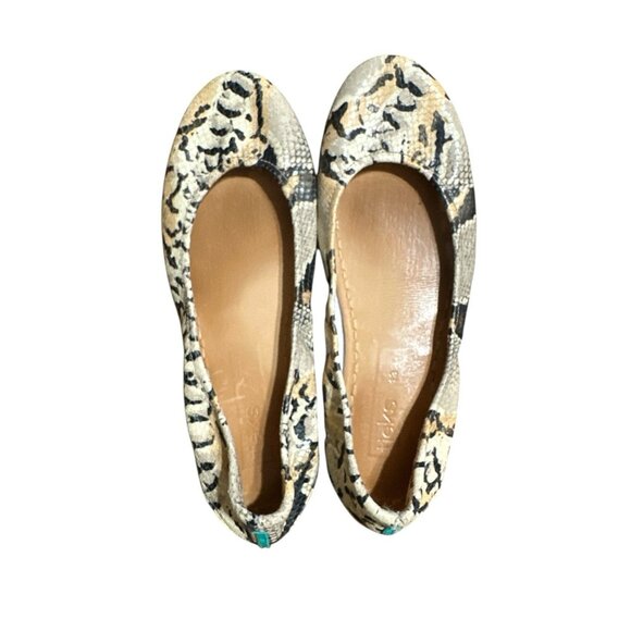 Tieks Ballet Flats Women Size 13 Sand Snake Soft Full Grain Leather Foldable - Picture 8 of 8